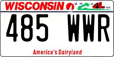 WI license plate 485WWR