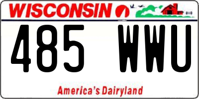 WI license plate 485WWU