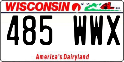 WI license plate 485WWX