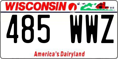 WI license plate 485WWZ