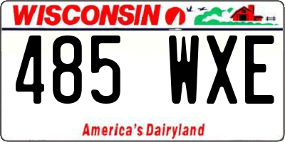 WI license plate 485WXE