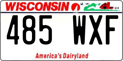 WI license plate 485WXF