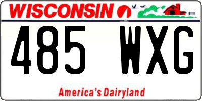 WI license plate 485WXG