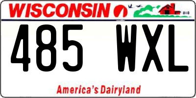 WI license plate 485WXL