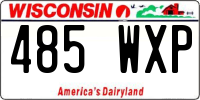 WI license plate 485WXP