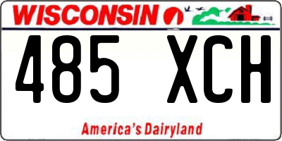 WI license plate 485XCH