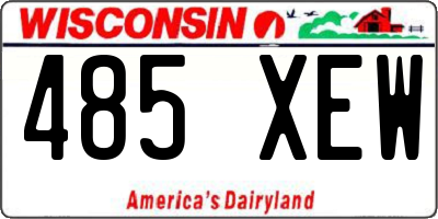 WI license plate 485XEW