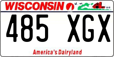 WI license plate 485XGX
