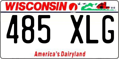 WI license plate 485XLG