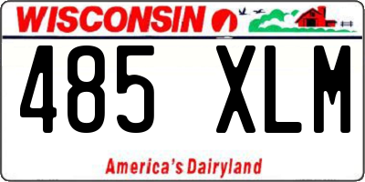 WI license plate 485XLM