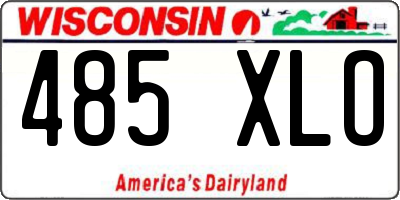 WI license plate 485XLO