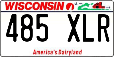 WI license plate 485XLR