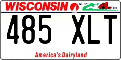 WI license plate 485XLT