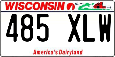 WI license plate 485XLW