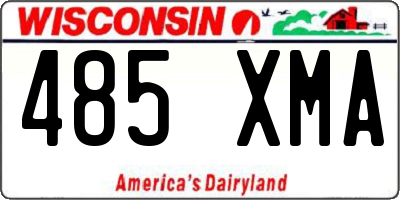 WI license plate 485XMA