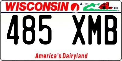 WI license plate 485XMB