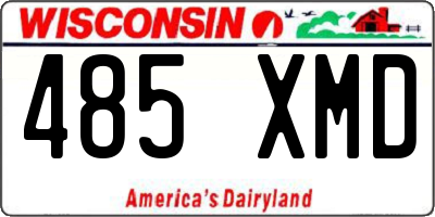 WI license plate 485XMD
