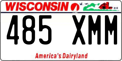 WI license plate 485XMM