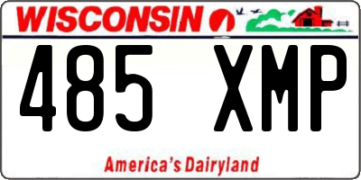 WI license plate 485XMP