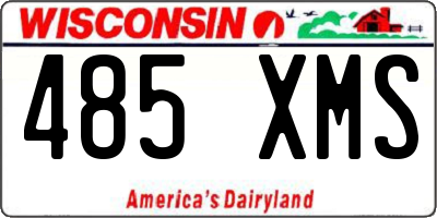 WI license plate 485XMS
