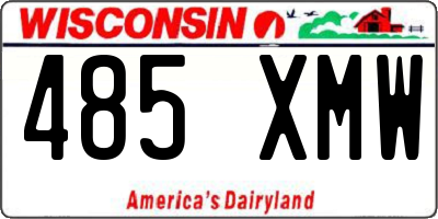 WI license plate 485XMW