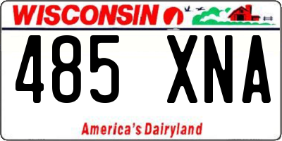 WI license plate 485XNA