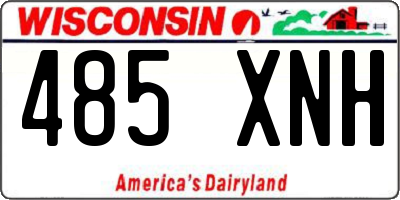 WI license plate 485XNH