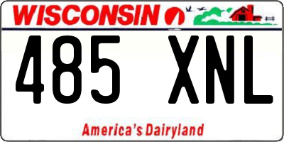 WI license plate 485XNL
