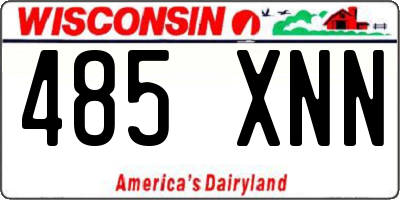WI license plate 485XNN