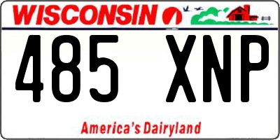 WI license plate 485XNP