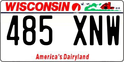 WI license plate 485XNW