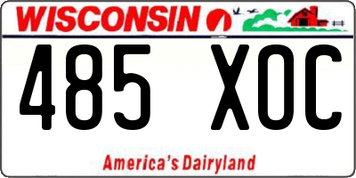 WI license plate 485XOC