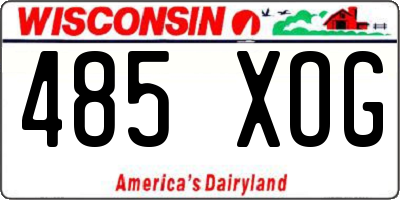 WI license plate 485XOG