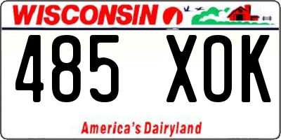WI license plate 485XOK