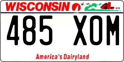 WI license plate 485XOM