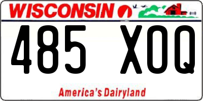 WI license plate 485XOQ