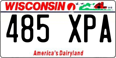 WI license plate 485XPA