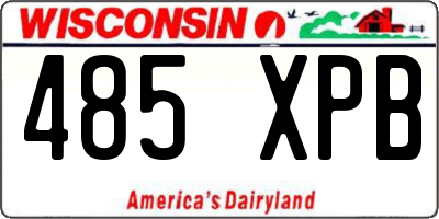 WI license plate 485XPB
