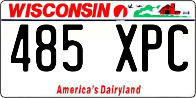 WI license plate 485XPC