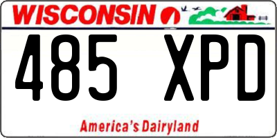 WI license plate 485XPD
