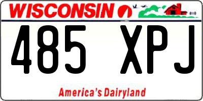 WI license plate 485XPJ