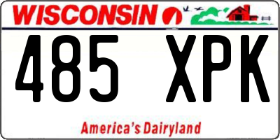 WI license plate 485XPK