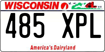 WI license plate 485XPL