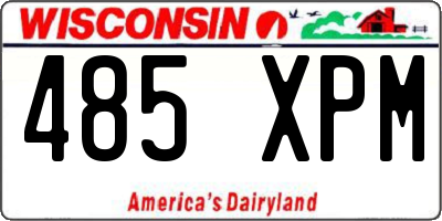 WI license plate 485XPM