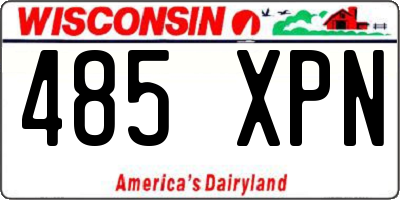 WI license plate 485XPN