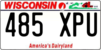 WI license plate 485XPU
