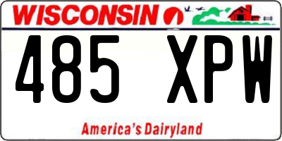 WI license plate 485XPW