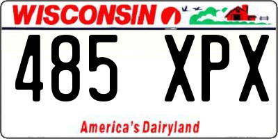 WI license plate 485XPX