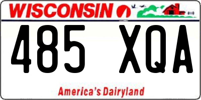 WI license plate 485XQA
