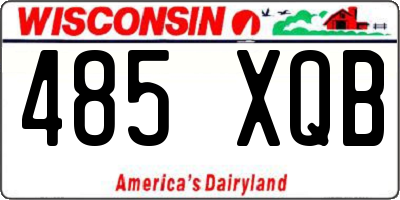 WI license plate 485XQB